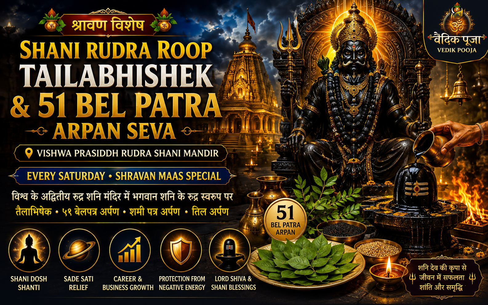 Shani Rudra Roop Tel abhishek Seva 1